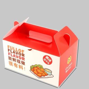 Embossing Paperboard Fried Chicken Containers Packaging Boxes Custom