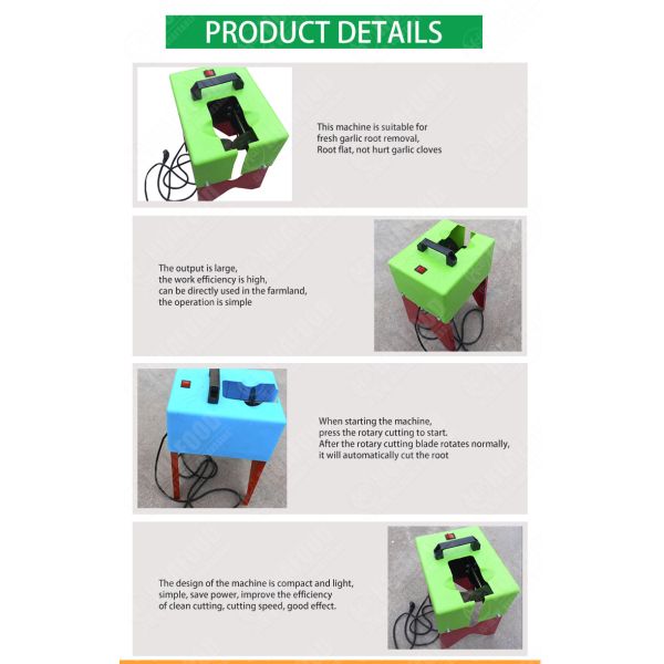 Electric small home fresh garlic root and stem cutting machine/garlic roots cutter for kitchen