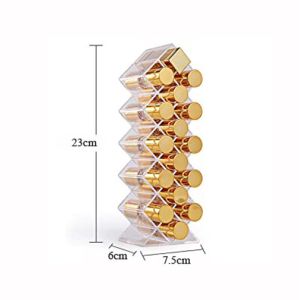 Fish Shape Clear Lipstick Organizer Tower, Lip Gloss Storage Holder Stand for 16