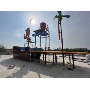 Customzied Fiberglass Vison Boat Waterparks Slide Park Equipment Factory