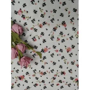 Printed Tulle Lace Flocked Mesh Fabric For Bedding Articles