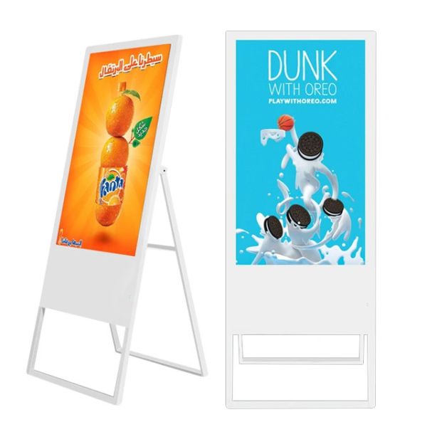 43Inch Portable LCD Digital Signage for Restaurant Retail LCD Poster Advertising