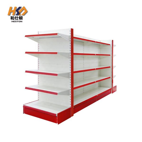 Buy Supermarket Store Shelf Convenience Store Gondola Rack Display Steel Groceries Shelves at wholesale prices