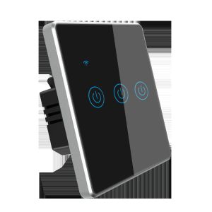 Tuya Smart Wifi Switch For Eu Standard 3 Gang Metal Bezel App Remote Schedule