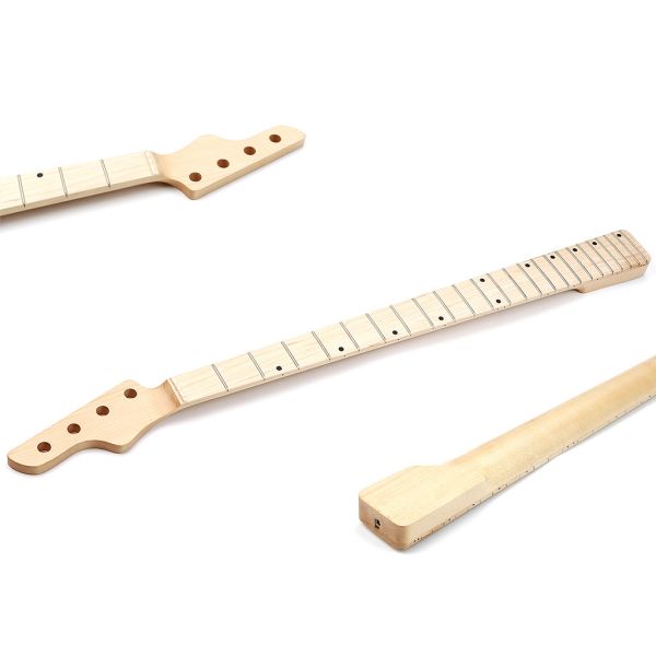 Buy C Shape Jazz Bass Guitar Neck With 24 Frets Durable Maple Wood Fretboard at wholesale prices