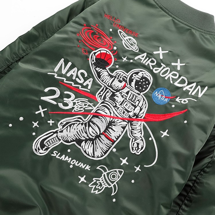 Windbreak Bomber Men's Embroidered Jacket Casual Lightweight