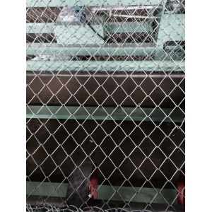 Full Automatic double wire PLC Chain Link Diamond Mesh Machine