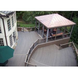Wood Plastic Composite Low Maintenance Hollow Decking Flooring Board