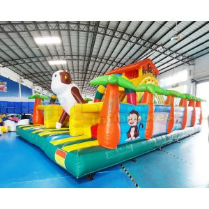 Amusement Park 1000D Inflatable Bounce House Double Stitching