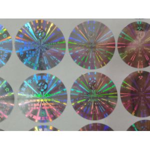 Tamper Evident Void Hologram Security Stickers / Hot Stamp Stickers Glossy