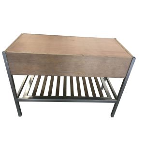 High Gloss Modern Bathroom Vanity Cabinets With Oak Wood , Eco Friendly