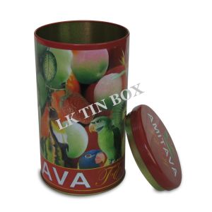 Quality Airtighted Cylinder Round Tin Box Tea Storage Container With Plug Lid for sale