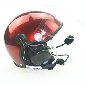 Red PPG helmet/Paramotor helmet with full headset EN966