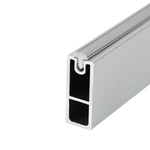 Anodized Rectangular Tube Aluminum Closet Rods 2.5mm Thickness