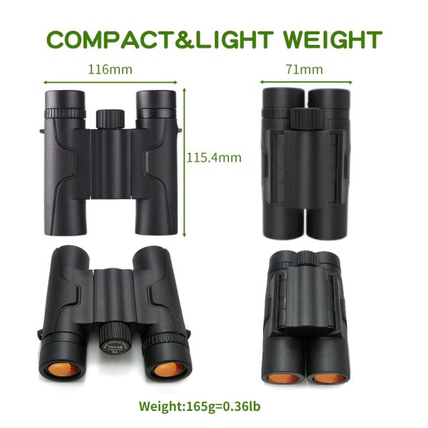 Shockproof Binoculars 10x25 Small Strong Binoculars For Travel
