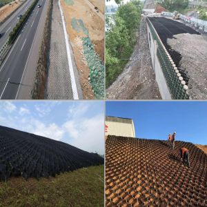 356mm Driveway Road Railway Soil Stabilizer Hdpe Astm Smooth Geocell