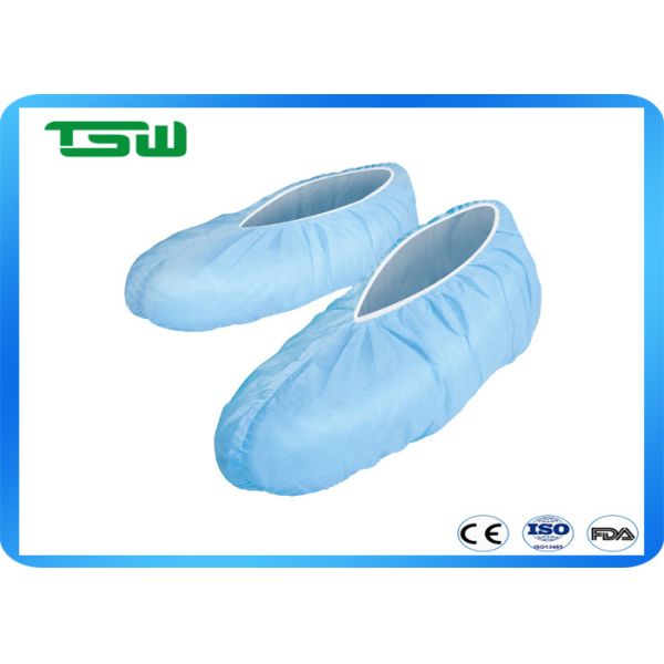 Buy Waterproof Breathable 16*40cm Blue Disposable Shoe Cover at wholesale prices