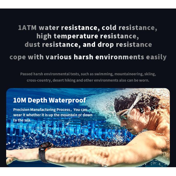 C25 Sports Rugged Outdoor Smart Watch Aviation Metal Case 1.69 inch