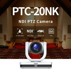PTC-20NK NDI HX2 PoE HD-MI 3G-SDI 4K30 UHD IP Broadcasting Auto Tracking PTZ