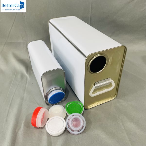 250ML Paint Packaging Material 5 Liter Metal Cans With Plastic Cap Tin Cans Package