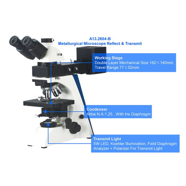 Reflected Illumination Metallurgical Optical Microscope Vertical Metallurgical Microscope For Metal