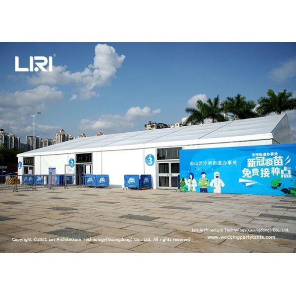 Buy White Emergency Medical Disaster Relief Tents Windproof Customized Logo at wholesale prices