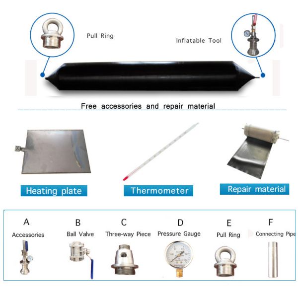 Natural Rubber Ship Launching Airbags Customized CCS BV Certified