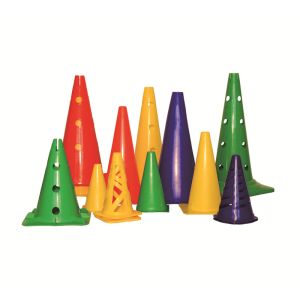 Outdoor Exercising Cone Football Marker Soccer Sport Marker Cones With Holes PP