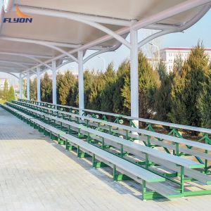 Outdoor Aluminum Metal Sports Bleachers With Optional Guardrail