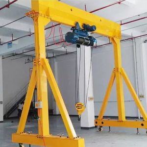 Light Duty Electric Gantry Crane Portable Aluminum With Hoist
