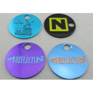 Aluminum Anodized Trolley Coin, personalised Trolley Coin Keyring with Stamped,