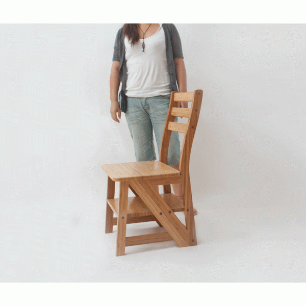 Wooden step ladder, wooden ladder chairs, wooden, wooden chair