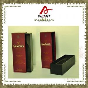 Quality Luxury Black Cardboard Paper Wine Top And Bottom Rigid Gift Boxes Without Handle for sale