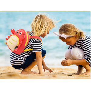 Red Cartoon Kid School Backpack Personalized with Double Shoulder