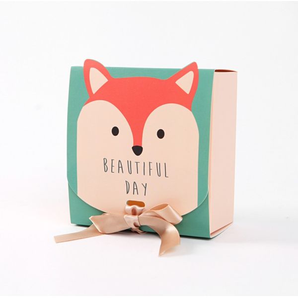 Eco Friendly Christmas gift CMYK Candy Packaging Box With Handle