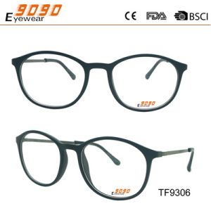 Simplicity optical frame made of TR90 with stainless steel temple,suitable for