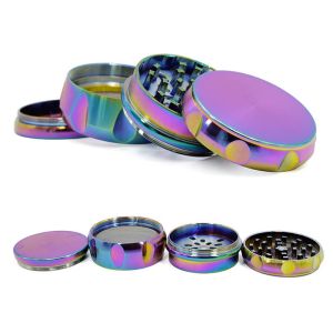 Drum Type Sharpstone Grinder , Ice Blue Zinc Alloy Cool Weed Grinders