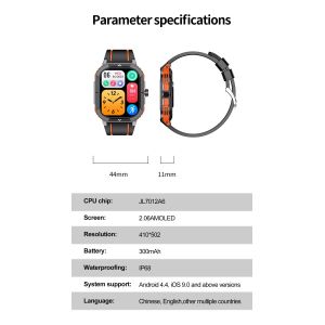 HK56 2.06Inch Rugged Smartwatch 42mm Amoled Retina Screen