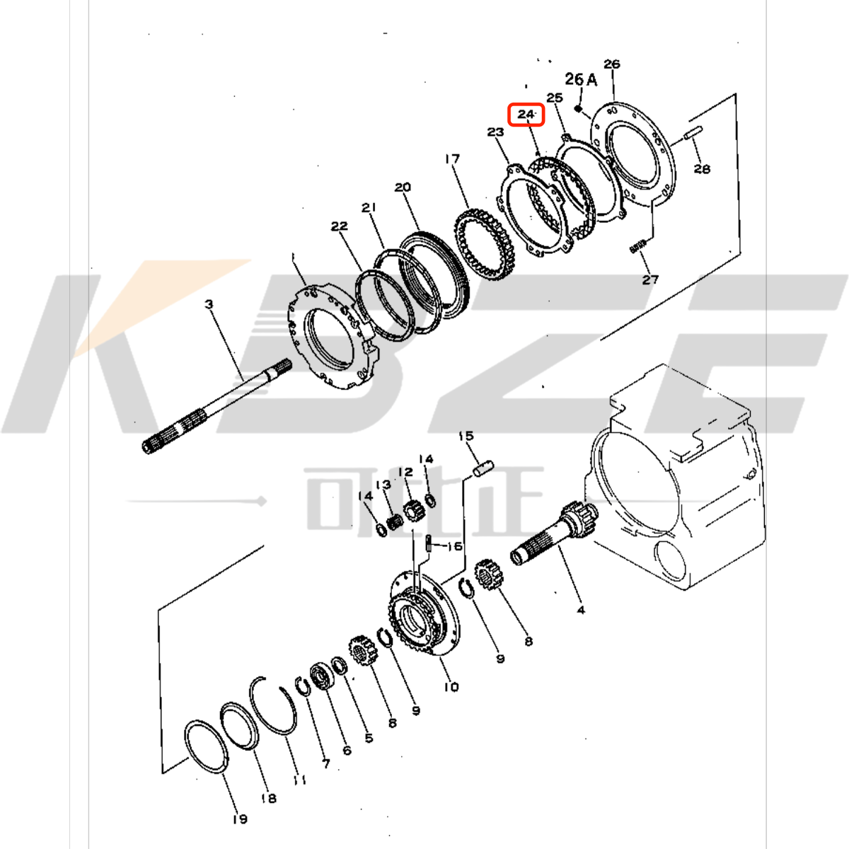 KBZE 113-15-22711 KOMATSU 113-15-22710 23S-15-42730 FRICTION DISC FITS FOR D21 D31 WA40 GD505 GD605 GD663
