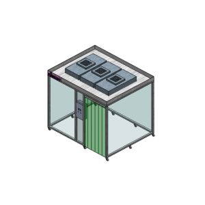 PVC Curtain ISO 8 Softwall Modular Clean Room / Clean Booth With Fan Filter Unit
