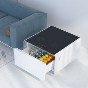 220240110V Mini Refrigerator Table with Wireless Charging and Smart Coffee Table
