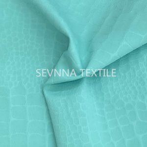Recycled Eco Friendly Swimwear Fabric Embossed Print Women Beach Wear