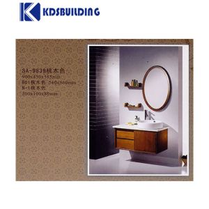 Wooden Brown Bathroom Vanity Set Cabinet