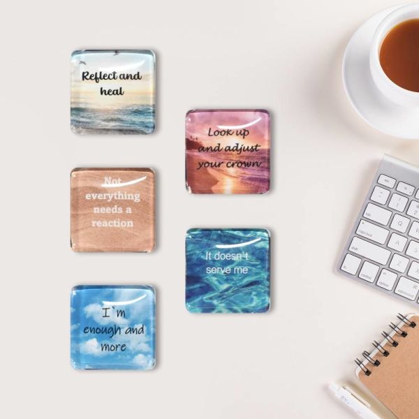 Personalized Diy Glass Magnetic Souvenir Set Multipurpose Durable 29*8.5mm