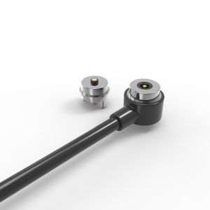 Black TPE 90A Round Male And Female Magnetic Cable Connector With OD6.0MM
