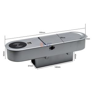 Multifunctional 2AC and 2USB A Charing Outputs Desktop Power Socket with