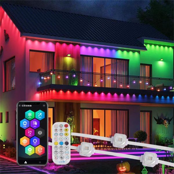 Gouly House Decor 25mm Permanent Eave Light DC24V RGBW Full Color Addressable
