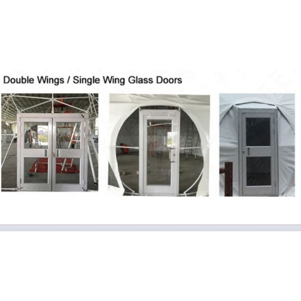 5M Luxury Geodesic Dome Tent With Steel Pipes And Transparent Cover Dome Party Tents