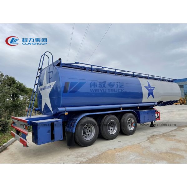 3 Axles 40000 Liters Q235 Carbon Steel Tank Semi Trailer For Crude Oil