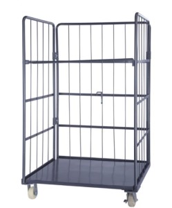 Quality Folding Warehouse Storage Rolling Cage Container Trolley for sale